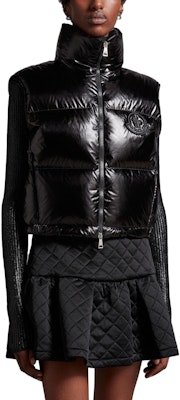 (W) 蒙克莱 黑色纯色立领拉链无袖马甲夹克 I20931A00057596WH999 Shop (W) 蒙克莱 黑色纯色立领拉链无袖马甲夹克 I20931A00057596WH999