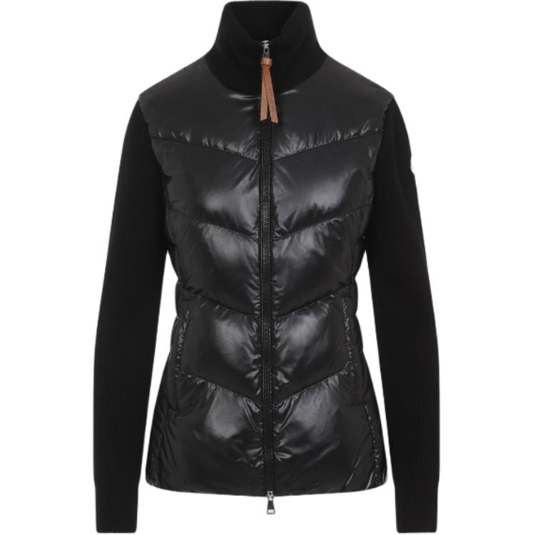 (Women) Moncler  Black Solid Color Zipped Long Sleeve Down Jacket J20939B00041M1241999