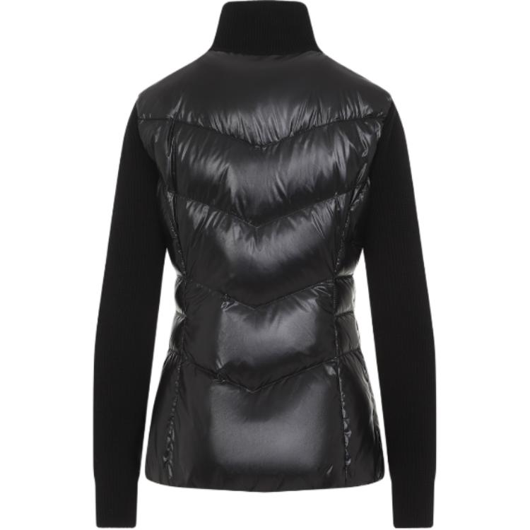 Lookbook (W) モンクレール ブラック ソリッド カラー ジップ 長袖 ダウンジャケット J20939B00041M1241999