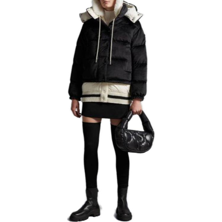 (Women) Moncler  Black Solid Hooded Slim Fit Long Sleeve Down Jacket I20931A00064596WP999 圖 5