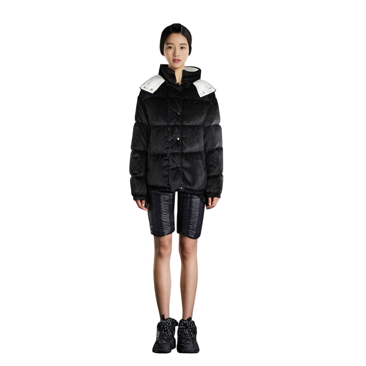 (Women) Moncler  Black Solid Hooded Slim Fit Long Sleeve Down Jacket I20931A00064596WP999 圖 6