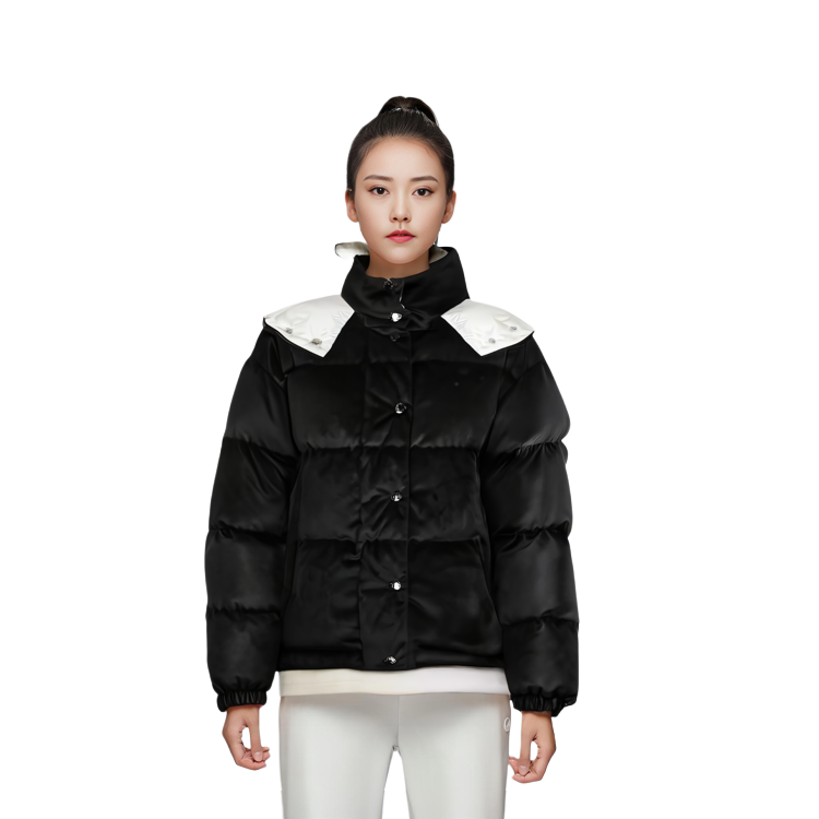 (Women) Moncler  Black Solid Hooded Slim Fit Long Sleeve Down Jacket I20931A00064596WP999 圖 7