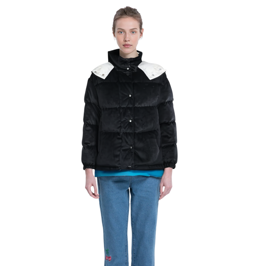 (Women) Moncler  Black Solid Hooded Slim Fit Long Sleeve Down Jacket I20931A00064596WP999 圖 9