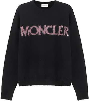 (W) モンクレール ブラック ウールニット セーター ロゴ入り. I20939C00003M3307P95 Buy (W) モンクレール ブラック ウールニット セーター ロゴ入り. I20939C00003M3307P95