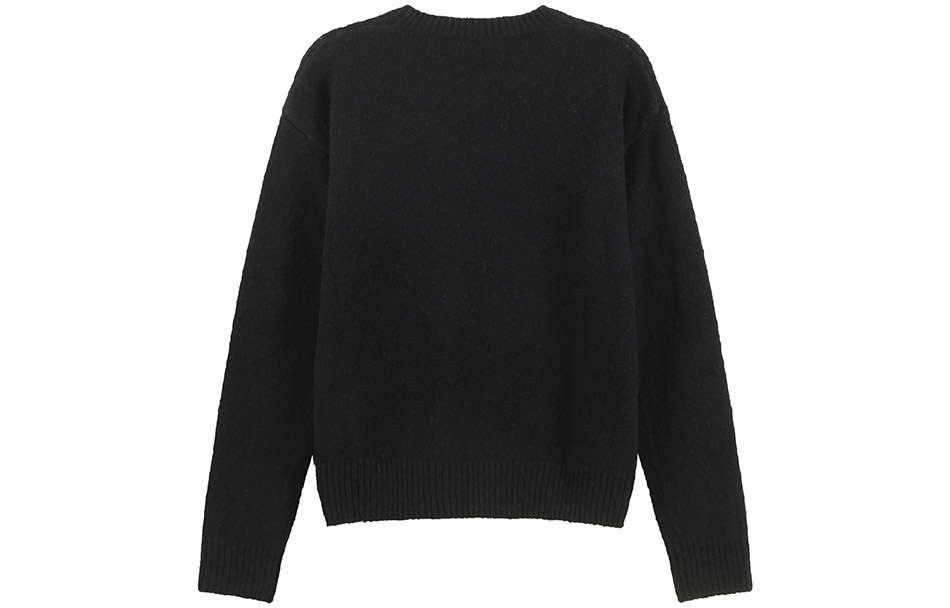 Lookbook (W) モンクレール ブラック ウールニット セーター ロゴ入り. I20939C00003M3307P95