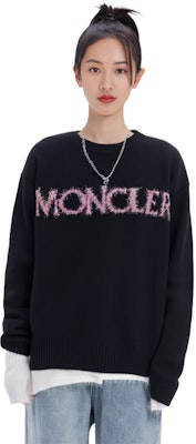 (W) モンクレール ブラック ウールニット セーター ロゴ入り. I20939C00003M3307P95 Shop (W) モンクレール ブラック ウールニット セーター ロゴ入り. I20939C00003M3307P95