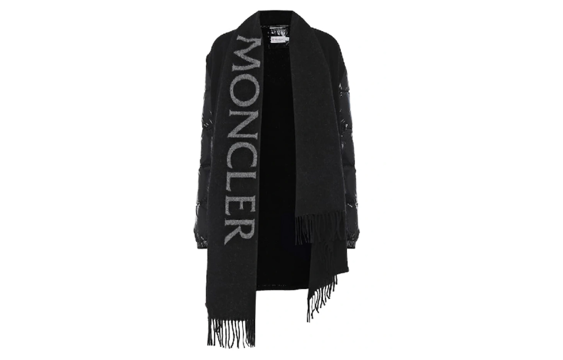 Order (Women) Moncler  Black Wool Shawl - Comfortable & Warm. 0082680-A0048-999