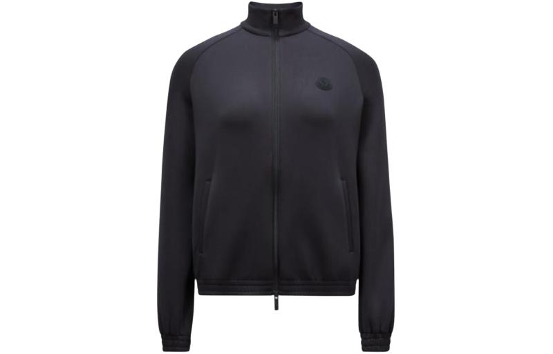 (Women) Moncler  Black Zip-Up Logo Jacket with Stand Collar Long Sleeves J10938G0000489A8K999 圖 2