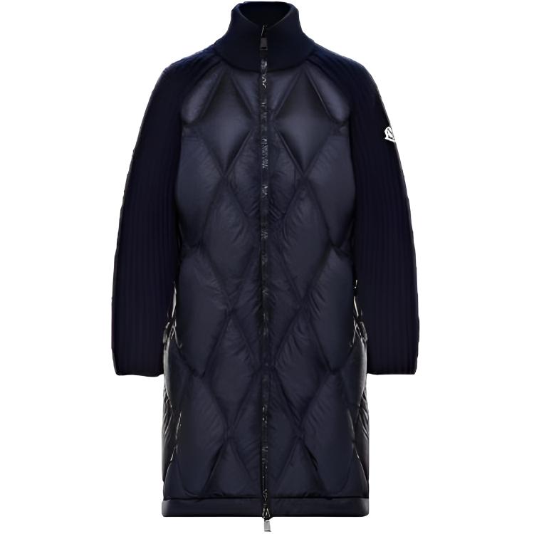 (Women) Moncler  Blue Down Jacket with Logo Patch and Zipper Design. 9B51800A9108742