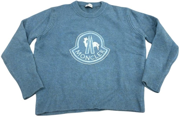 (W) Moncler Suéter Azul de Punto Logo Cuello Redondo Manga Larga Corto. 209390502529489W Buy (W) Moncler Suéter Azul de Punto Logo Cuello Redondo Manga Larga Corto. 209390502529489W