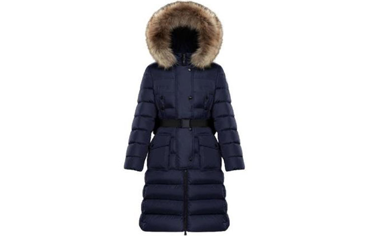 (Women) Moncler  Blue Mid-Length Hooded Down Jacket 0931C5120268065778 圖 2