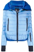 (Women) Moncler Blue Stand Collar Long Sleeve Down Jacket 4535605-5399E-723 (Women) Moncler Blue Stand Collar Long Sleeve Down Jacket 4535605-5399E-723