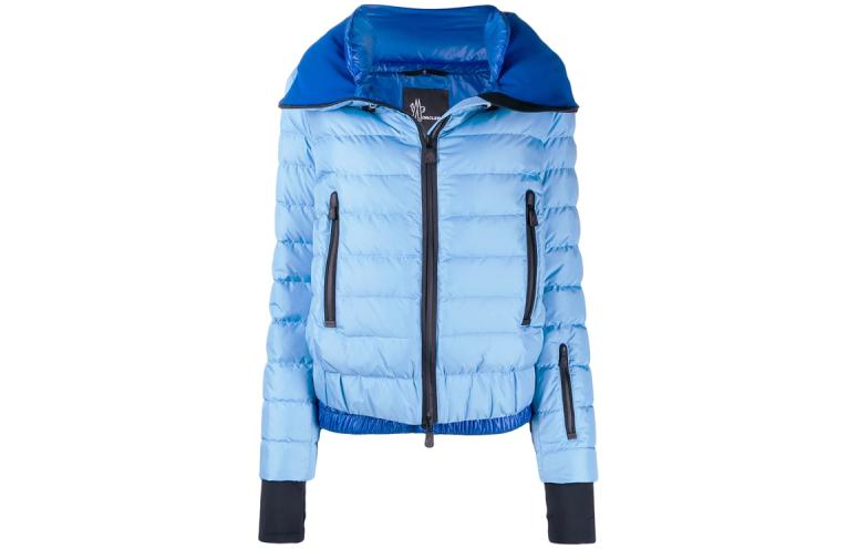 Order (W) Moncler 藍色立領長袖羽絨外套 4535605-5399E-723