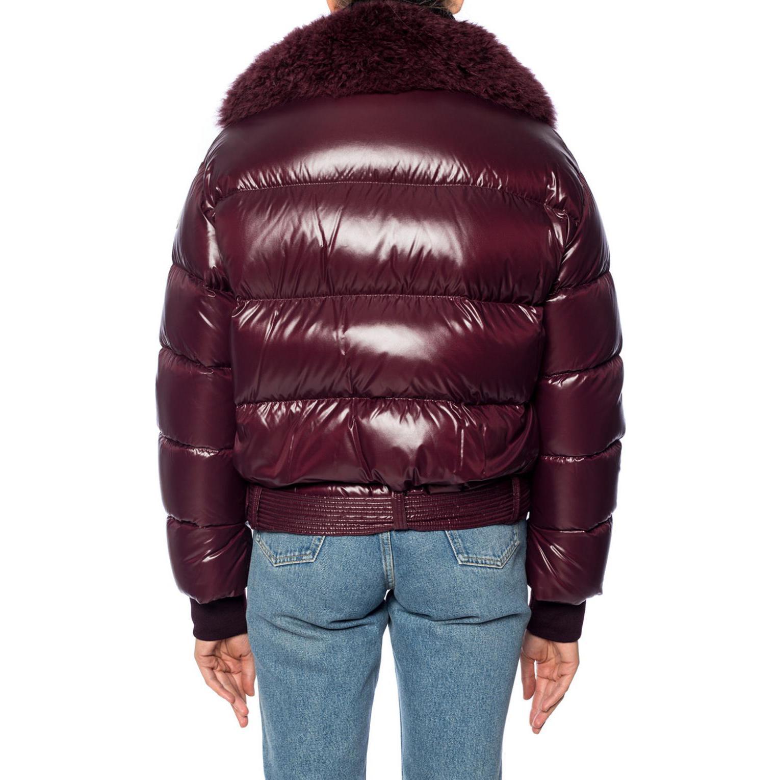 (Women) Moncler  Burgundy Fur Collar Zipper Puffer Jacket. D2093463951568950458 圖 4