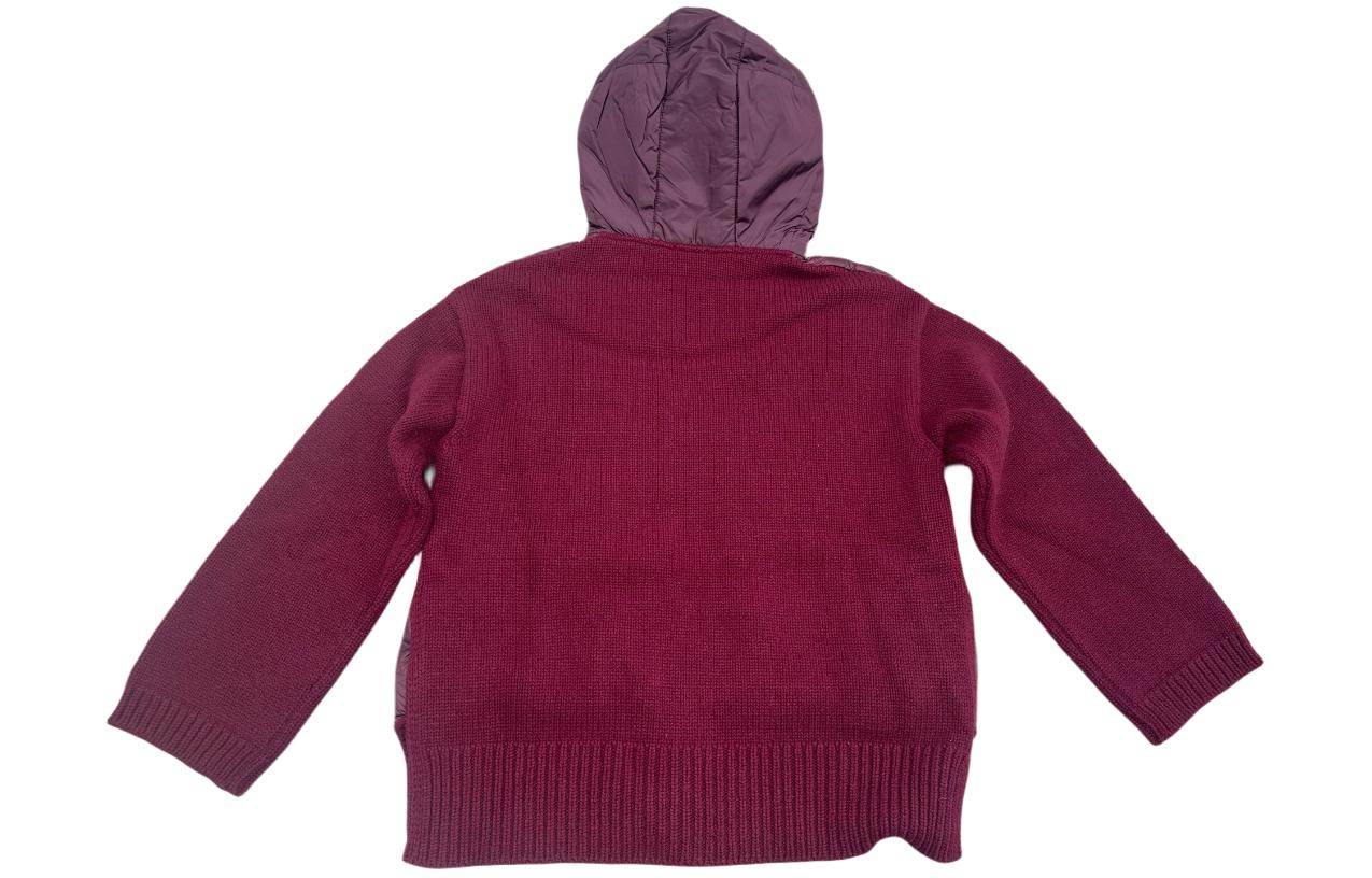 (Women) Moncler  Burgundy Patchwork Hooded Zip Puffer Jacket. 209394874009489T 圖 3