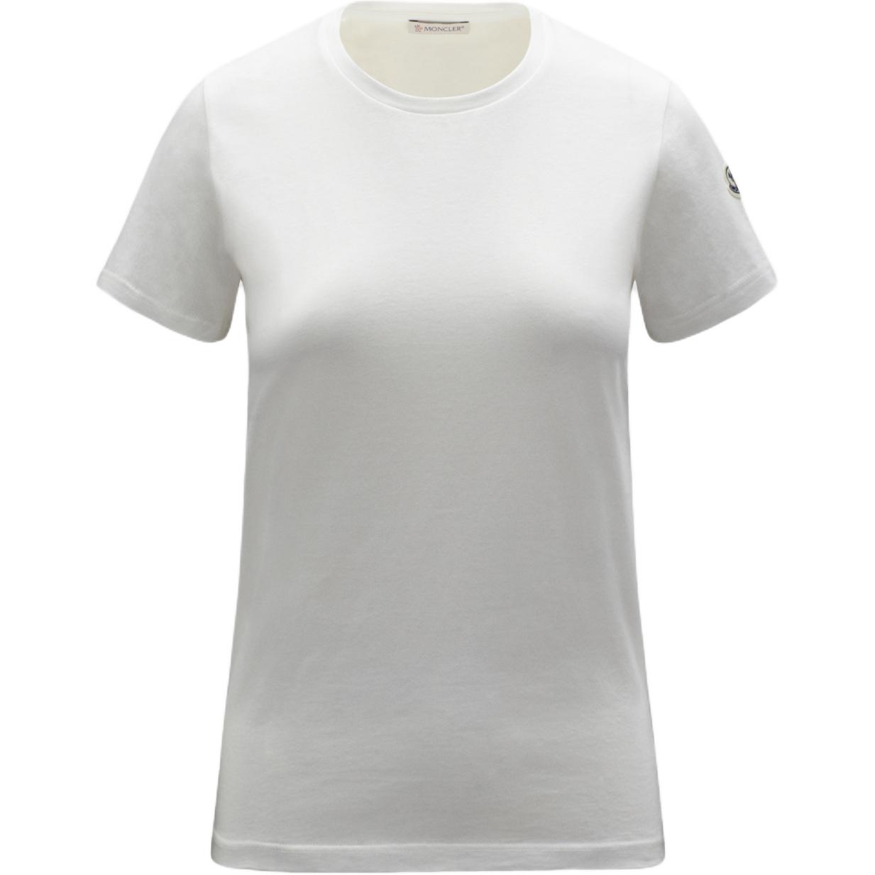 (Women) Moncler  Classic White Crew Neck Short Sleeve Regular T-Shirt J10938C73200V8058033