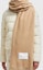 Shop (Women) Moncler Classic Wool Felt Knit Scarf Beige J20933C00024595MA513