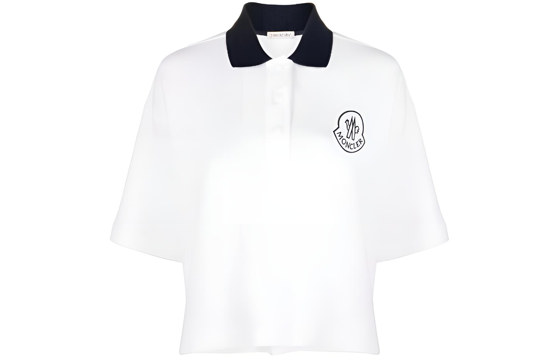 (Women) Moncler  Colorblock Logo Embroidered Rugby Polo Shirt. I10938A0000589A0X033