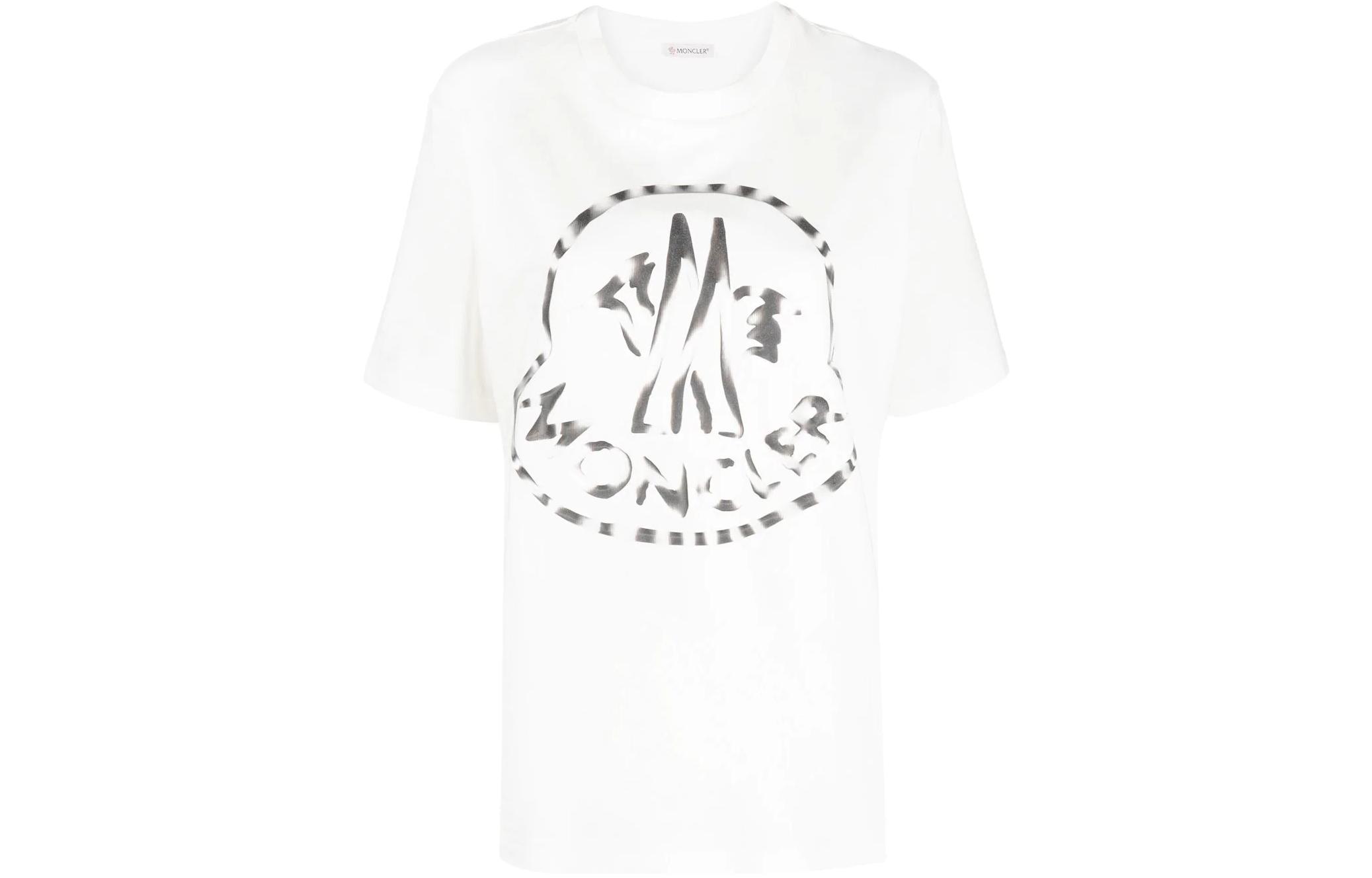 (Women) Moncler  Crewneck Casual Short Sleeve T-Shirt White SS23 Collection I10938C00018899WS033