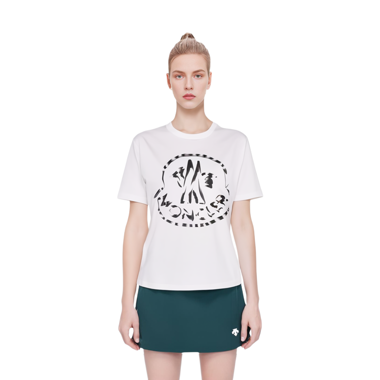 Lookbook (W) Moncler 圓領休閒短袖T恤 白色 SS23系列 I10938C00018899WS033