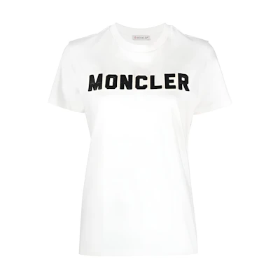 (Women) Moncler Crewneck Short Sleeve T-Shirt with Letter Logo Print. I10938C00008829HP033