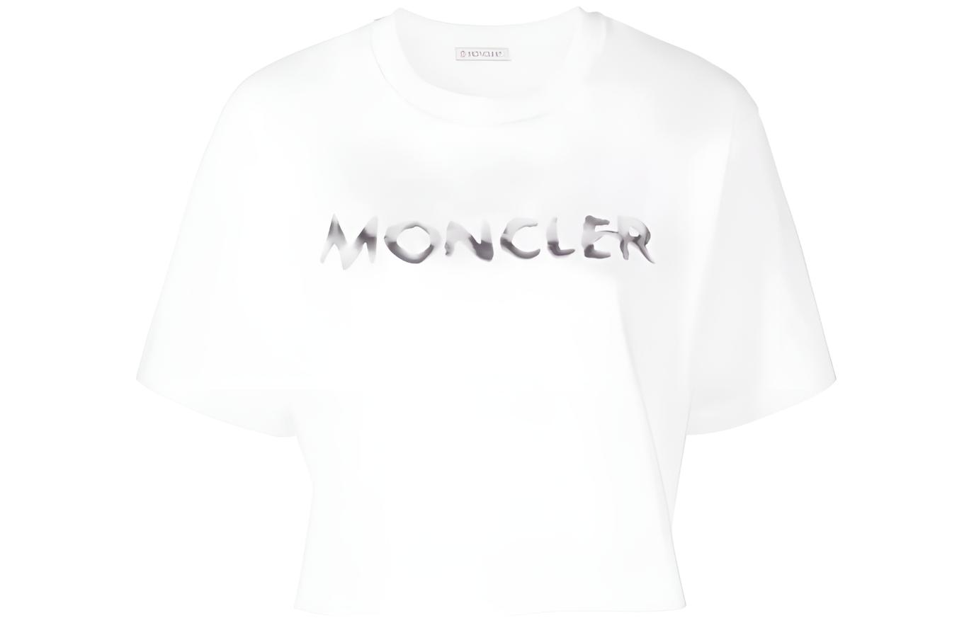 (Women) Moncler  Cropped Short-Sleeve Pullover Logo T-Shirt. I10938C00019899WS033