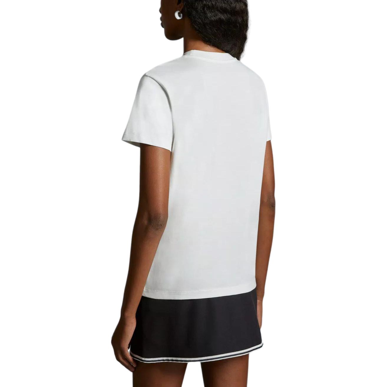 (Women) Moncler  Embroidered Letter Crewneck Short Sleeve Regular Fit Tee - White J10938C00006829HP037 圖 4