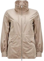 (Women) Moncler Fitted Zip-Up Long Sleeve Jacket Light Brown J10931A000875979X202 (Women) Moncler Fitted Zip-Up Long Sleeve Jacket Light Brown J10931A000875979X202