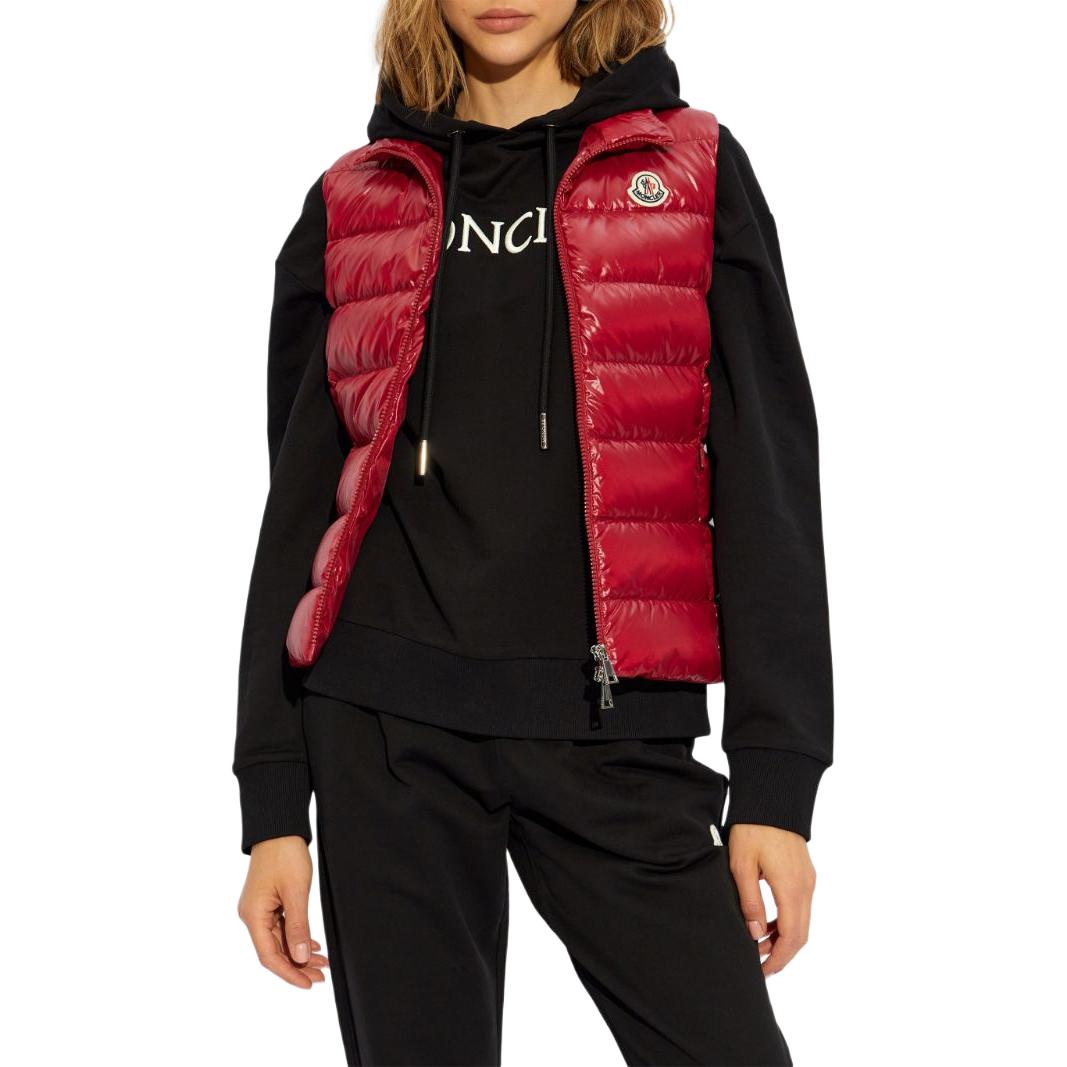 (Women) Moncler  Ghany Red Slim-Fit Vest with Logo and Stand Collar. J20931A5250068950438 圖 4
