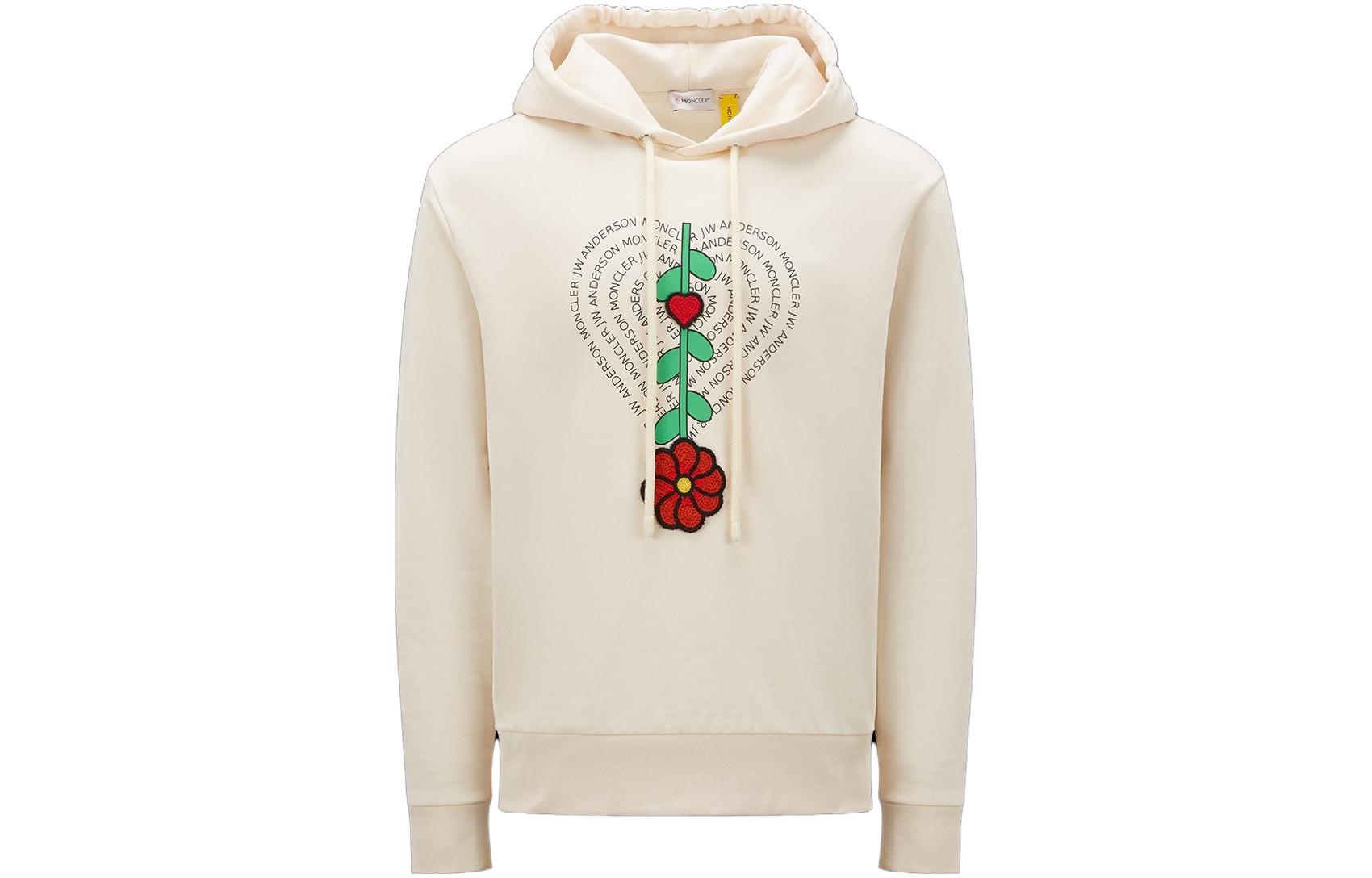 (Women) Moncler  Graphic Print Pullover Sweatshirt Off-White. 8G00003-M2682-040