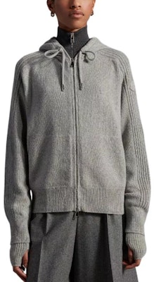 (Women) Moncler Gray Knit Hoodie with Zipper Closure. H20939B00014M2079930 Lookbook (Women) Moncler Gray Knit Hoodie with Zipper Closure. H20939B00014M2079930