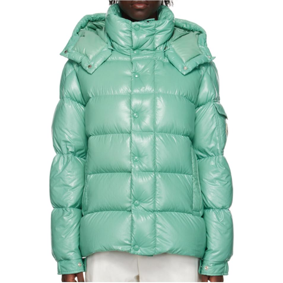 (Women) Moncler  Green Down Jacket with Hood and Zipper. H20931A001535969T813 圖 2