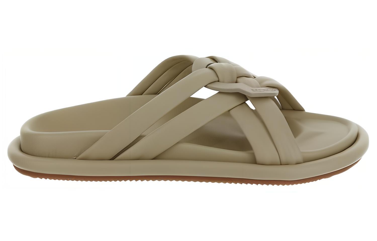 (W) Moncler 'Green Leather Open-Toe Slide' 圖 2