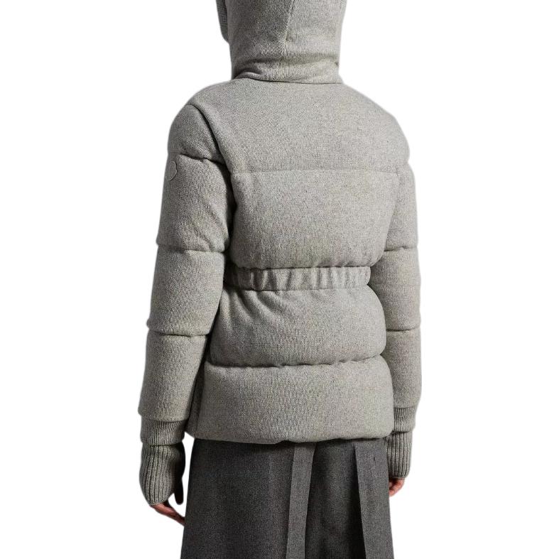 Purchase (W) Moncler 灰色羽絨外套 休閒修身長袖拉鍊腰圍大衣 H20931A00069M2137930