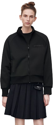 (Women) Moncler High-Neck Black Jacket with Solid Logo Embroidery. I20938G00012809KR Cheap (Women) Moncler High-Neck Black Jacket with Solid Logo Embroidery. I20938G00012809KR