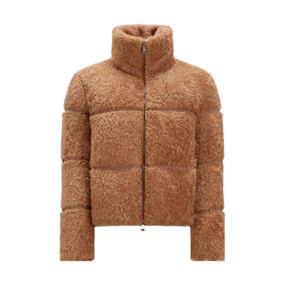 (Women) Moncler High-Neck Short Puffer Jacket Beige I20931A0007454AM622G
