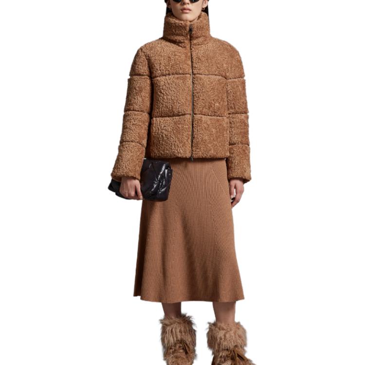 (Women) Moncler  High-Neck Short Puffer Jacket Beige I20931A0007454AM622G 圖 3