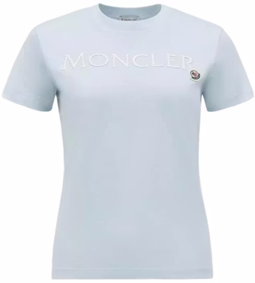 (W) Moncler 浅蓝色字母印花圆领常规版T恤 J10938C00006829HP70S Buy (W) Moncler 浅蓝色字母印花圆领常规版T恤 J10938C00006829HP70S