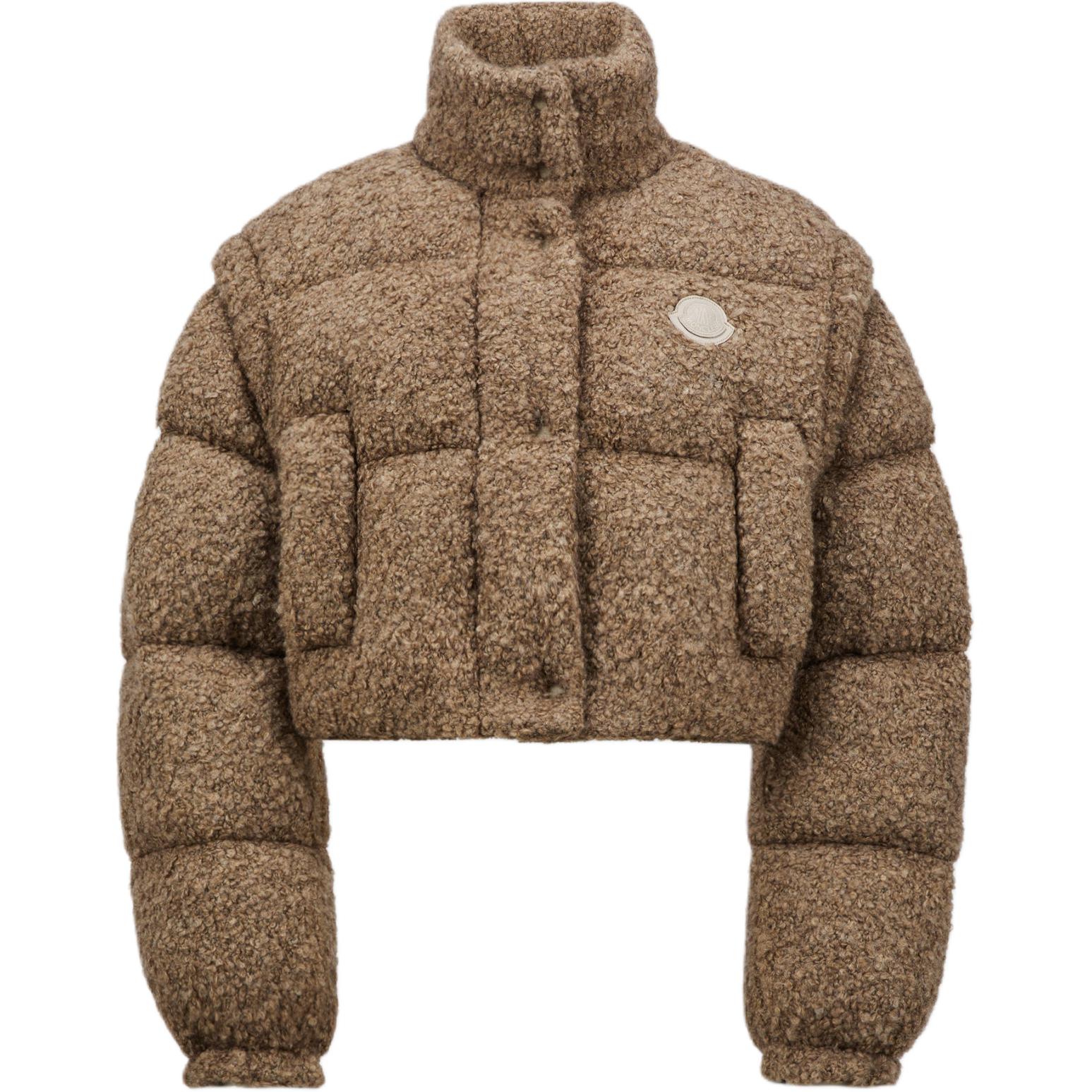 (Women) Moncler  Light Brown Short Down Jacket with Logo Patch and Zip Pocket. J20931A0012289AQ2F29 圖 2