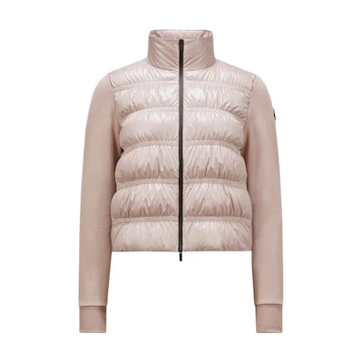 (Women) Moncler Light Pink Padded Zip Casual Loose Fit Sweatshirt. J20938G00013809KZ51T