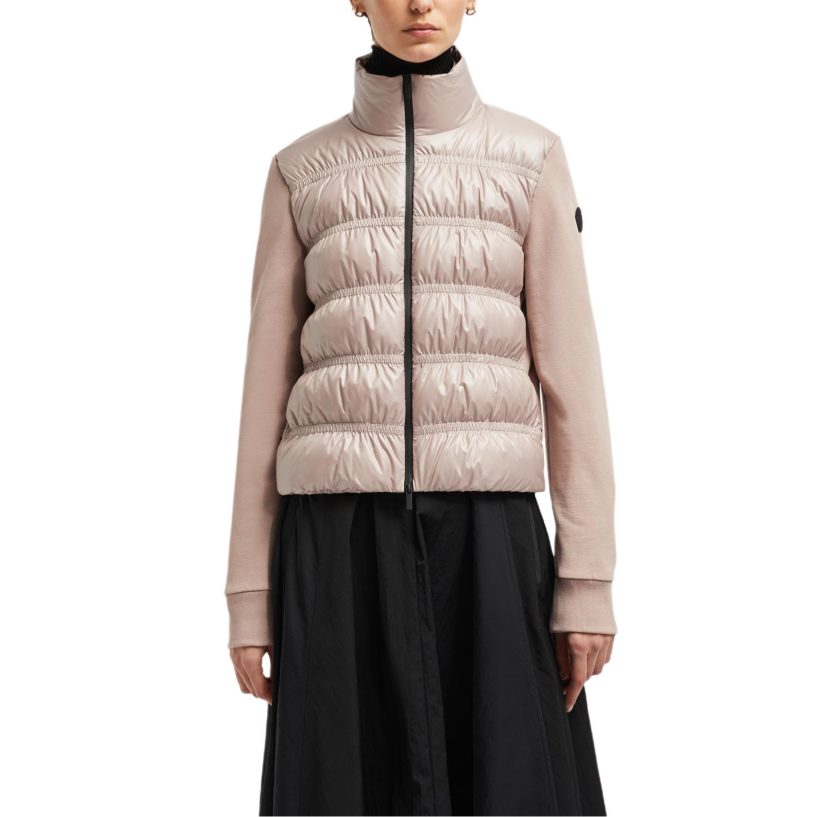 Lookbook (W) Moncler 淡粉色拉鍊休閒寬鬆版羽絨外套 J20938G00013809KZ51T