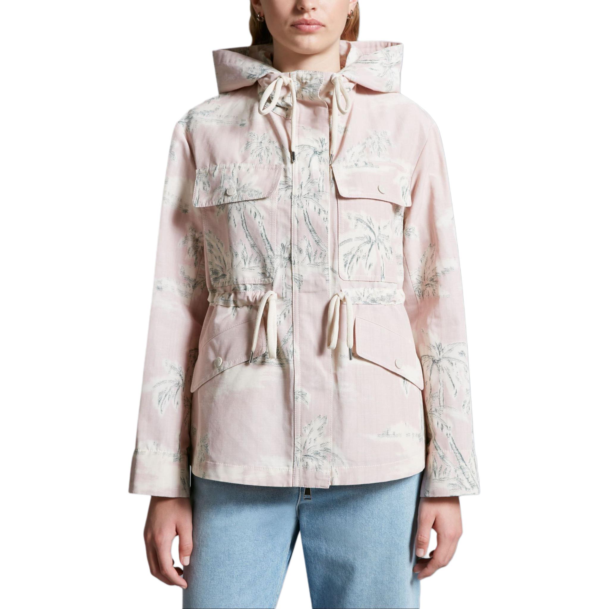 Lookbook (Women) Moncler  Light Pink Zip Hoodie Jacket with Jacquard Print. J10931A00094597LFF20