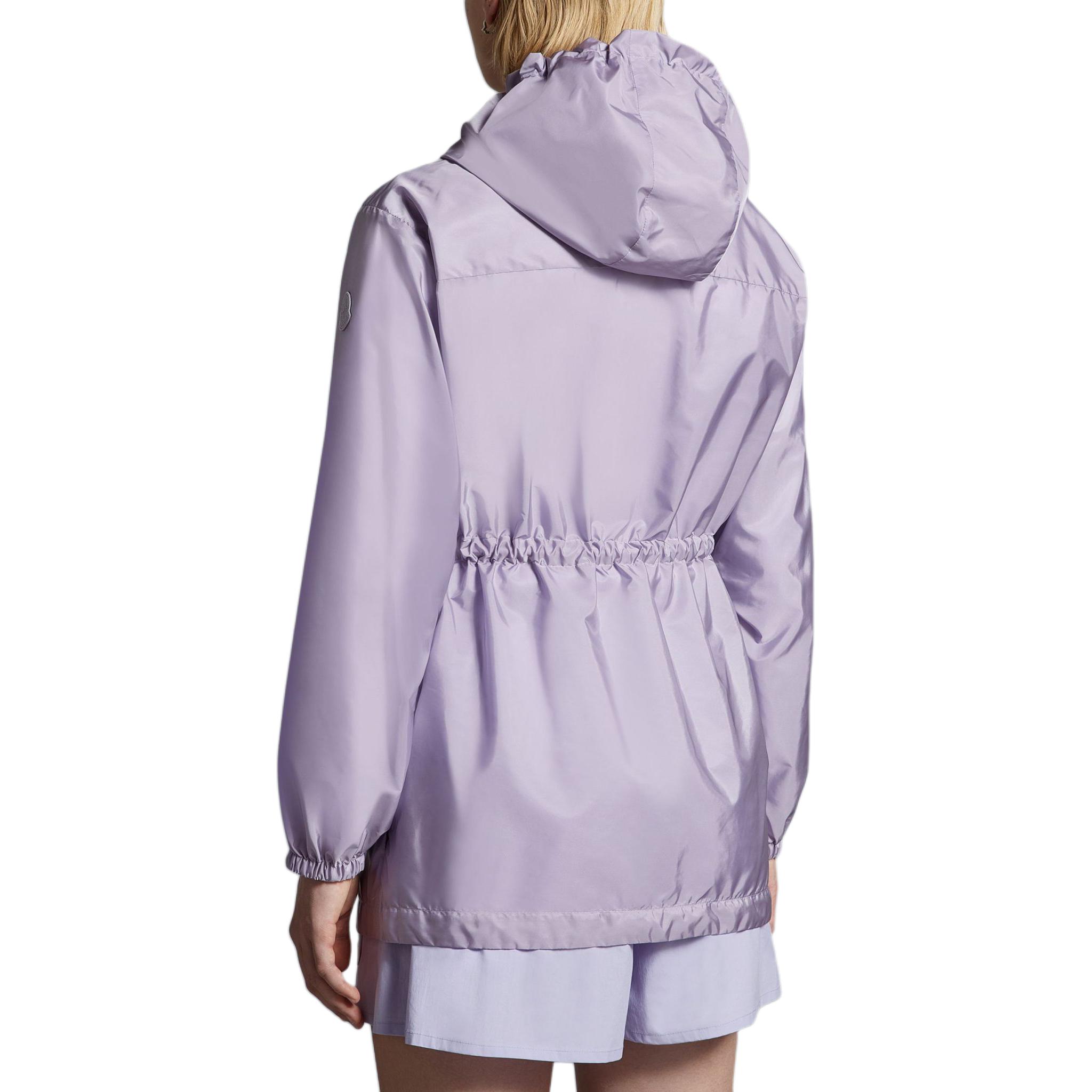 Shop (Women) Moncler  Lilac Hoodie Zip-Up Drawstring Jacket. J10931A00125539ZD61A