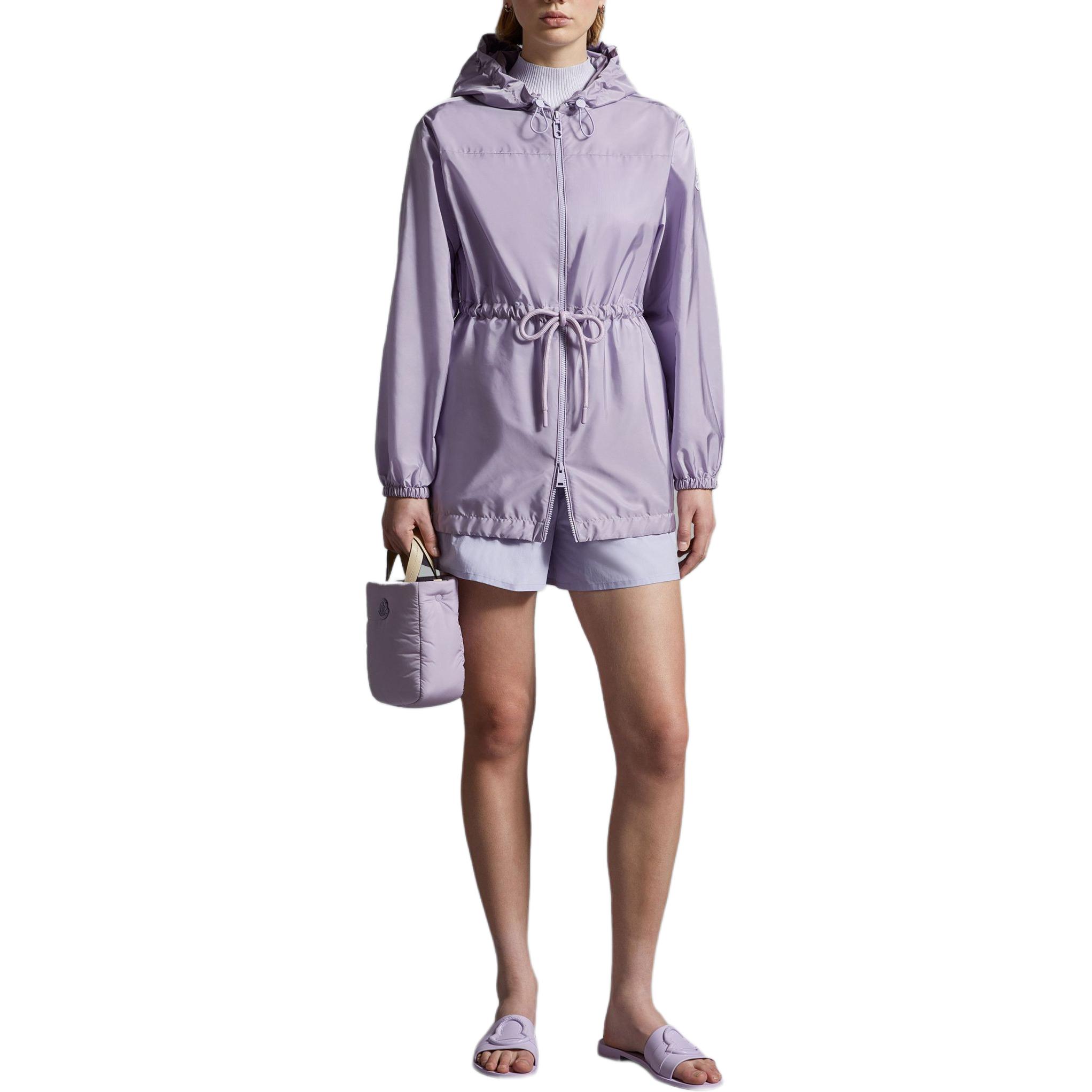 Purchase (Women) Moncler  Lilac Hoodie Zip-Up Drawstring Jacket. J10931A00125539ZD61A