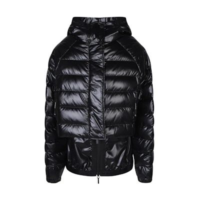 (Women) Moncler Logo Loose Fit Long Sleeve Puffer Jacket - Black 1A00028595OK999