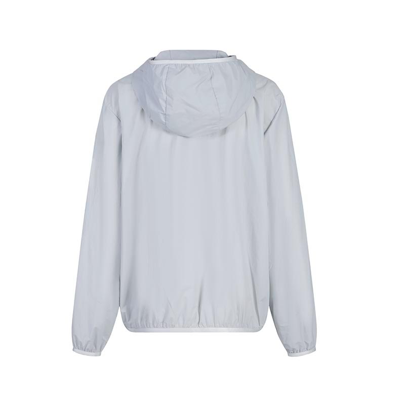 (Women) Moncler  Logo Patch Hooded Jacket Light Gray Blue Casual Outerwear J10931A00135597IC91T 圖 3