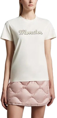 (W) Moncler Logo印花白色圓領T恤 I20938C00011829HP034 Shop (W) Moncler Logo印花白色圓領T恤 I20938C00011829HP034