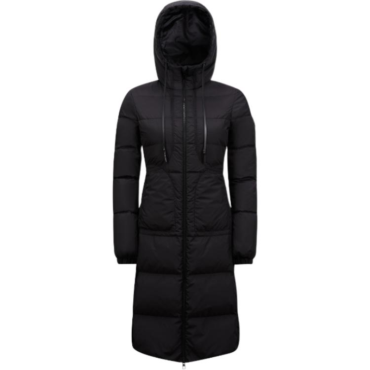 (Women) Moncler  Long Down Jacket Black - Embroidered, Zip Closure, Slim Fit J20931C000355984K999