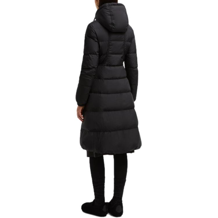 (Women) Moncler  Long Down Jacket Black - Embroidered, Zip Closure, Slim Fit J20931C000355984K999 圖 4