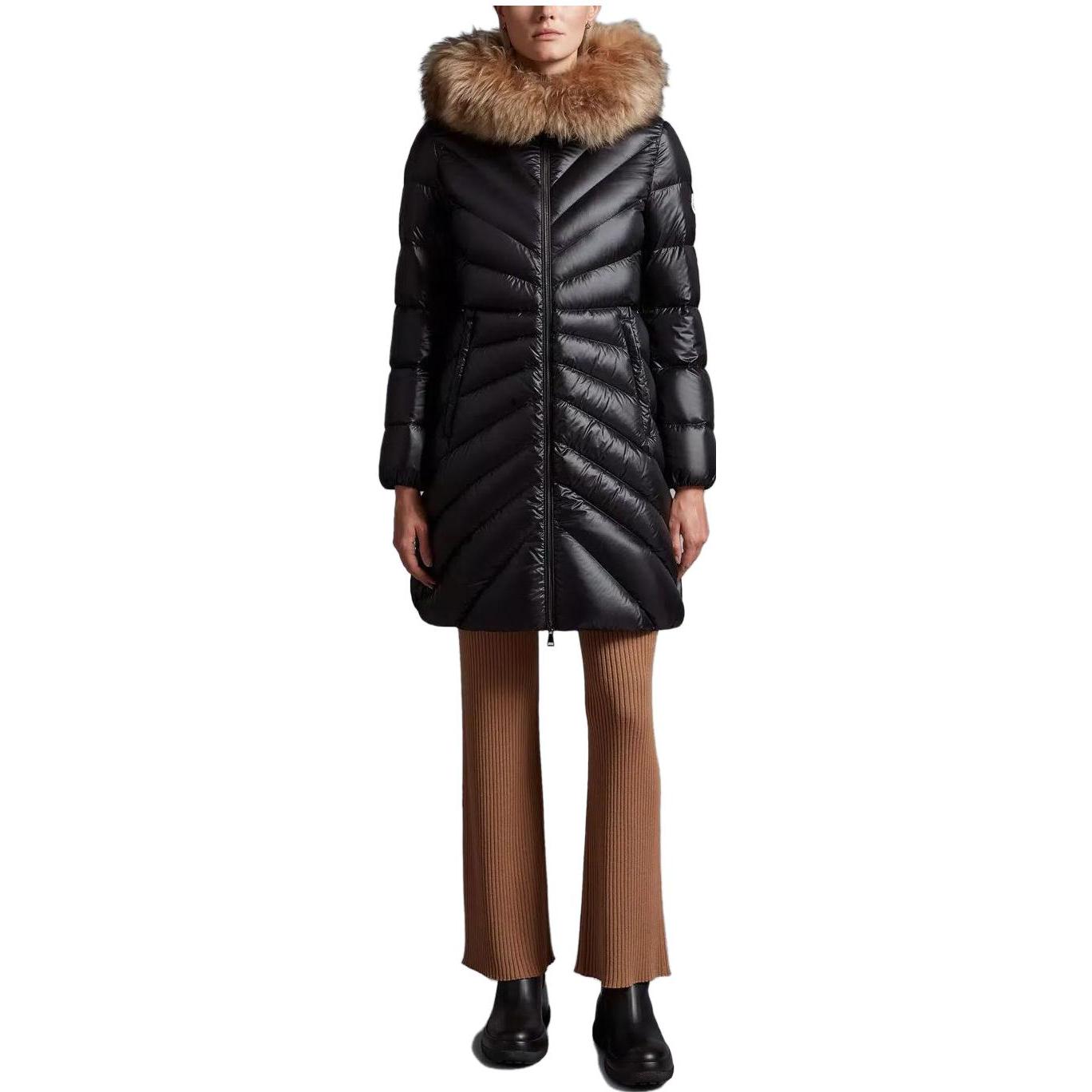 (Women) Moncler  Long Down Jacket with Fur Hood Black. I20931C00023595ZZ999 圖 3